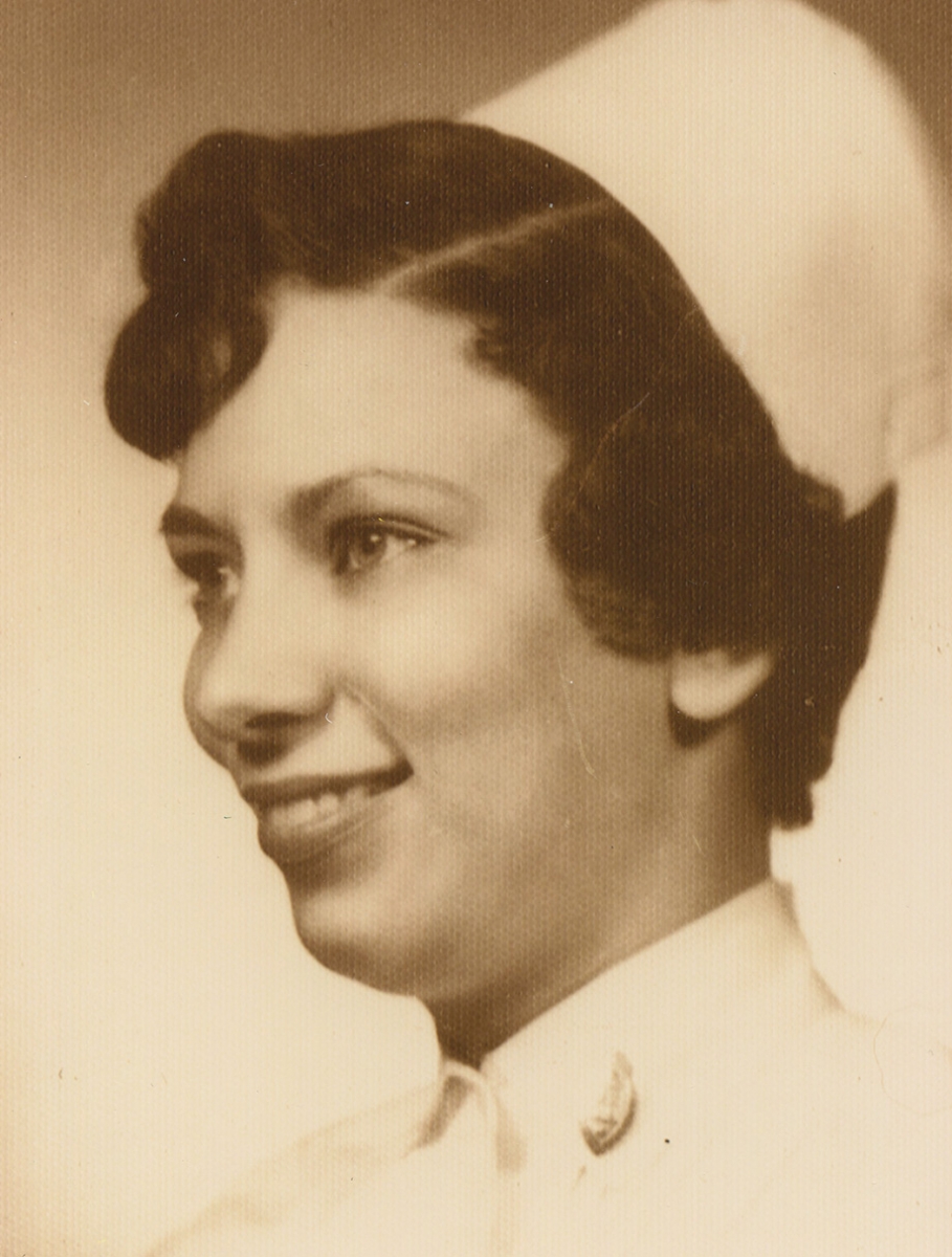 Caroline Unker Rosdahl, 1960 University of Minnesota School  of Nursing graduation photo.
