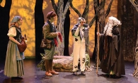 From left, Samantha McCluskey, Timothy Radermacher, Francisca Saenger and Sarah Taft perform a scene from Into the Woods in February 2014.