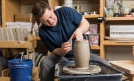 potter at the pottery wheel