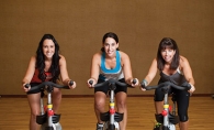Ashley Hall, Tiffany Berenberg and Patty Knudson at Plymouth's Life Time Fitness.