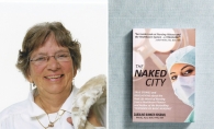 Author Caroline Rosdahl (left) and her memoir The Naked City (right).
