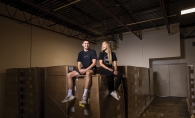 Co-Founders Ben Zaver and Hannah Perez in the Seeq warehouse.