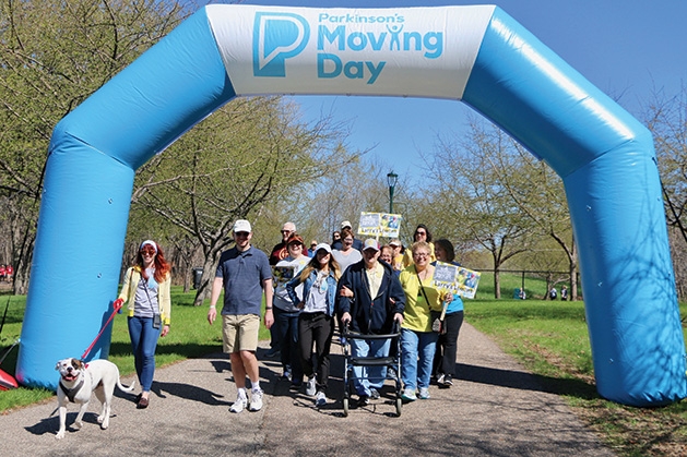 The finish line at the Parkinson's Foundation's Moving Day