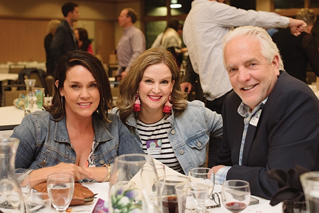 Julie Sharp, Emily Engberg and John Fallin at the Breanna's Star fundraiser 2019