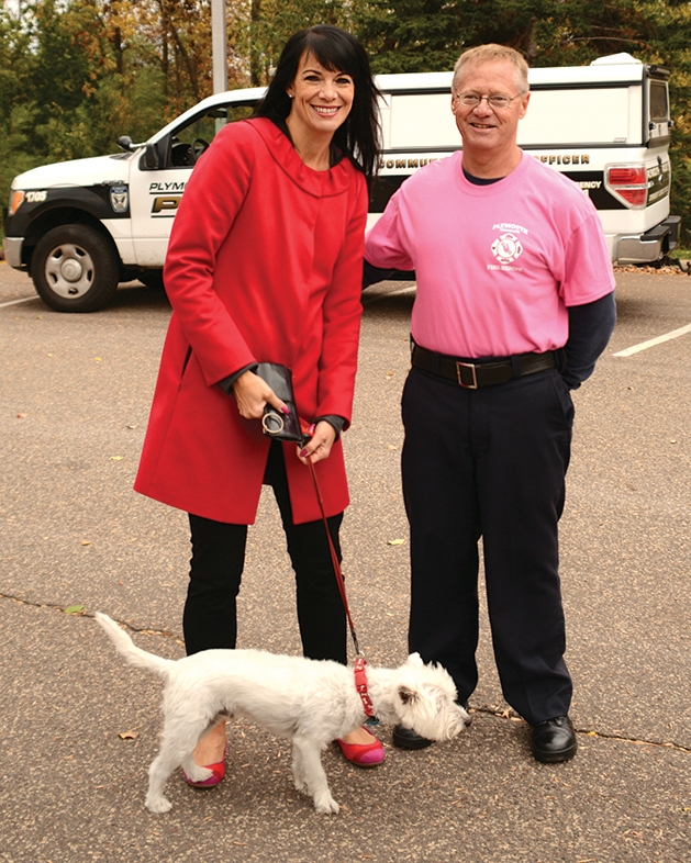 Mayor Kelli Slavik and fire chief Rick Kline