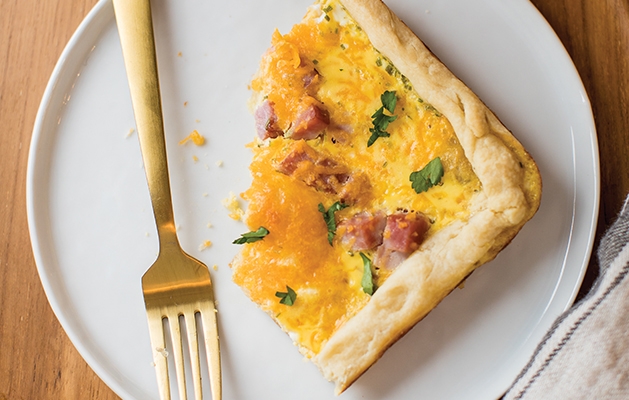 recipe for savory pie ham and cheese slab pie