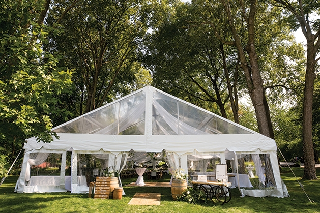 outdoor wedding tent