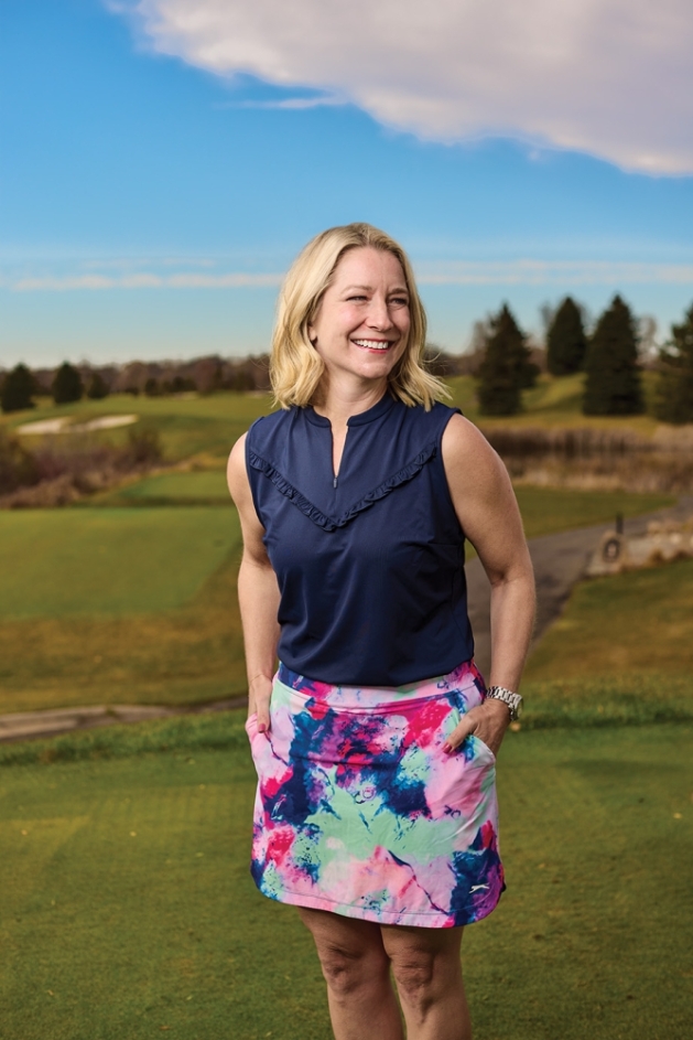 Ashlee Ciora on a golf course.