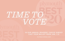 A graphic announcing the 2020 Best of Plymouth Magazine readers' choice survey
