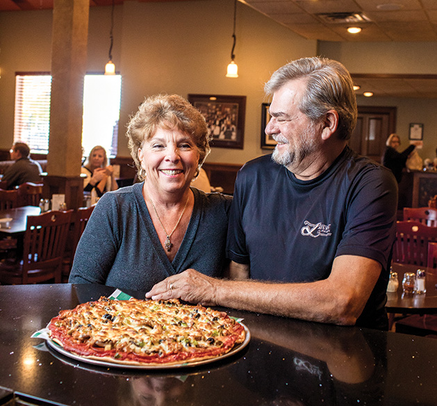 Mike and Barb Latuff, owners of Latuff's Pizzeria